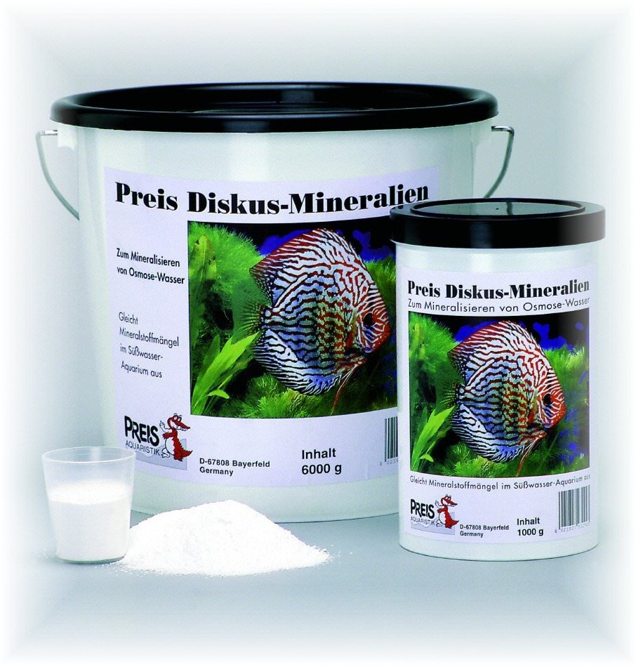PREIS Sel Minéral Discus 6 kg pour la minéralisation de l\'eau osmosée dans les aquariums de Discus