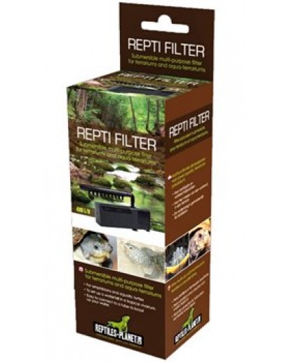 REPTILES PLANET Repti Filter XL 1800 L/h filtre immergeable avec canne de rejet pour aqua-terrarium avec tortues ou amphibiens