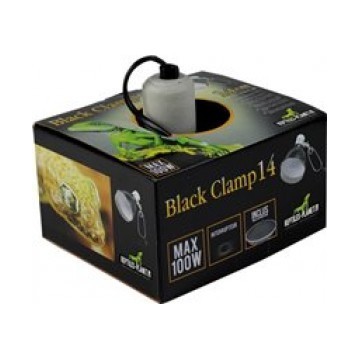 REPTILES PLANET Black Clamp 14 support complet diamètre 14 cm pour ampoule jusqu\'à 100W avec douille E27