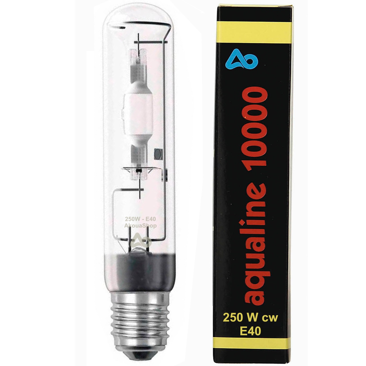 aqua-medic-aqualine-250w-E40-13000k-ampoule-hqi-aquarium-akouashop