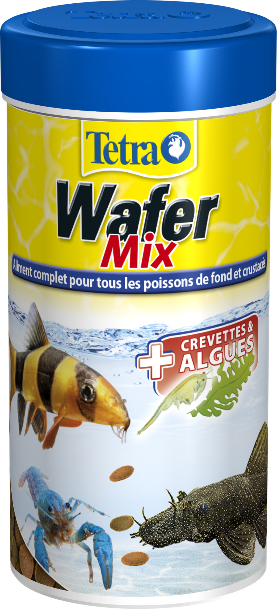TETRA WaferMix 250 ml aliment complet pour les petits poissons de fond herbivores et carnivores ainsi que pour les crustacés