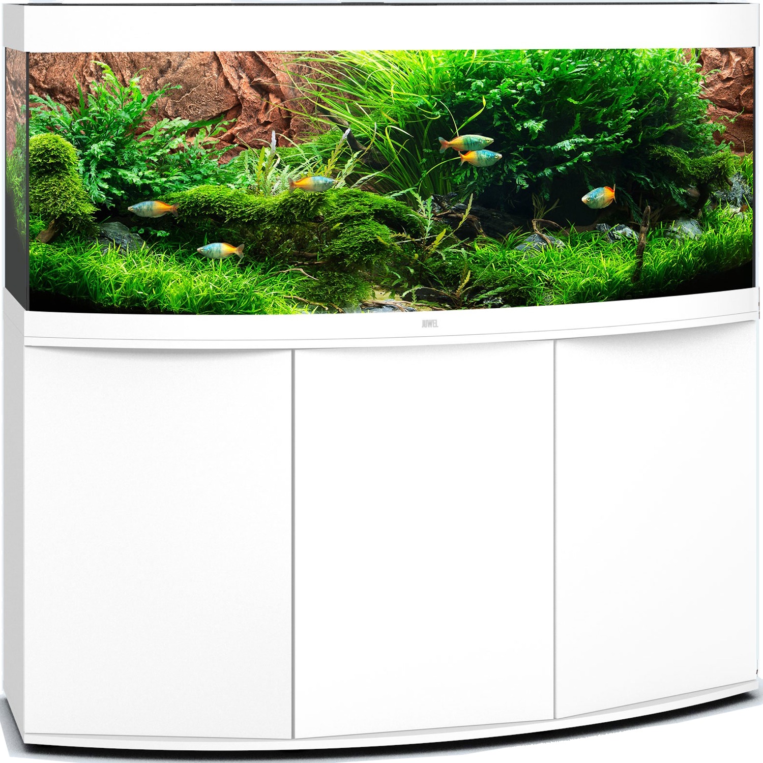 aquarium-juwel-vision-450-LED-tout-equipe-blanc-avec-meuble