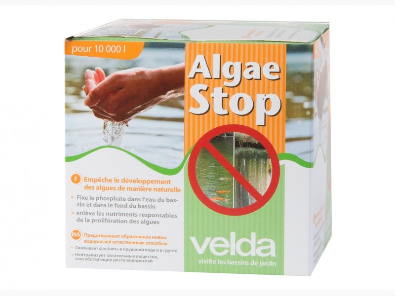 VELDA Phos Stop 500 gr anti-algues filamenteuses, mucilagineuses et contre l\'eau verte pour bassin jusqu\'à 10000 L