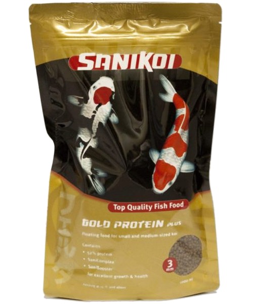 sanikoi-gold-protein-plus-3-mm-1l-nourriture-en-granulés-pour-carpes-koi-de-taille-moyenne et-grande