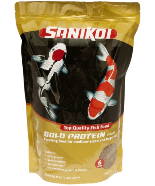 SANIKOI Gold Protein Plus 3L nourriture Premium en granulés flottants de 6 mm avec 52% de protéines pour Koïs moyennes et grandes