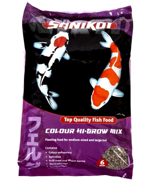 SANIKOI Colour Hi-Grow 10L nourriture protéinée Premium en granulés flottants de 6 mm rehaussant les couleurs des carpes Koi