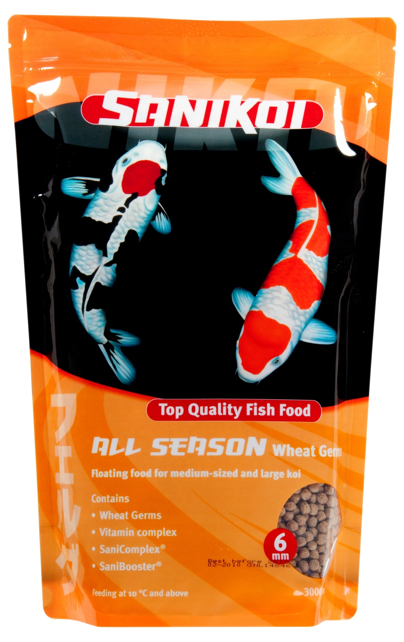 SANIKOI All Season 3L nourriture Premium en granulés flottants de 6 mm pour l\'alimentation des carpes Koi du Printemps à l\'Automne