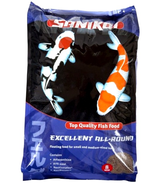 SANIKOI Excellent All Round 10L nourriture Premium en granulés flottants 8 mm pour carpes Koi de grandes tailles