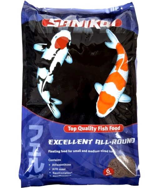 SANIKOI Excellent All Round 10L nourriture Premium en granulés flottants 6 mm pour carpes Koi de tailles moyennes et grandes