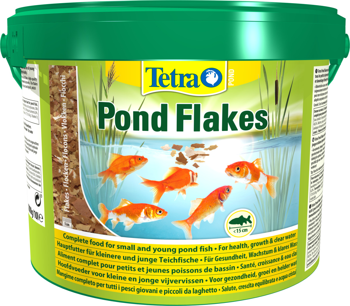 TETRA Pond Flakes 10L aliment complet en flocons spécialement conçu pour les petits poissons de bassin