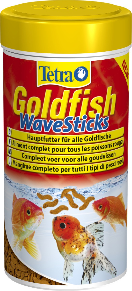 TETRA GoldFish Wave Sticks 100 ml nourriture flottante adaptée à la forme de bouche des poissons rouges et voiles de Chine