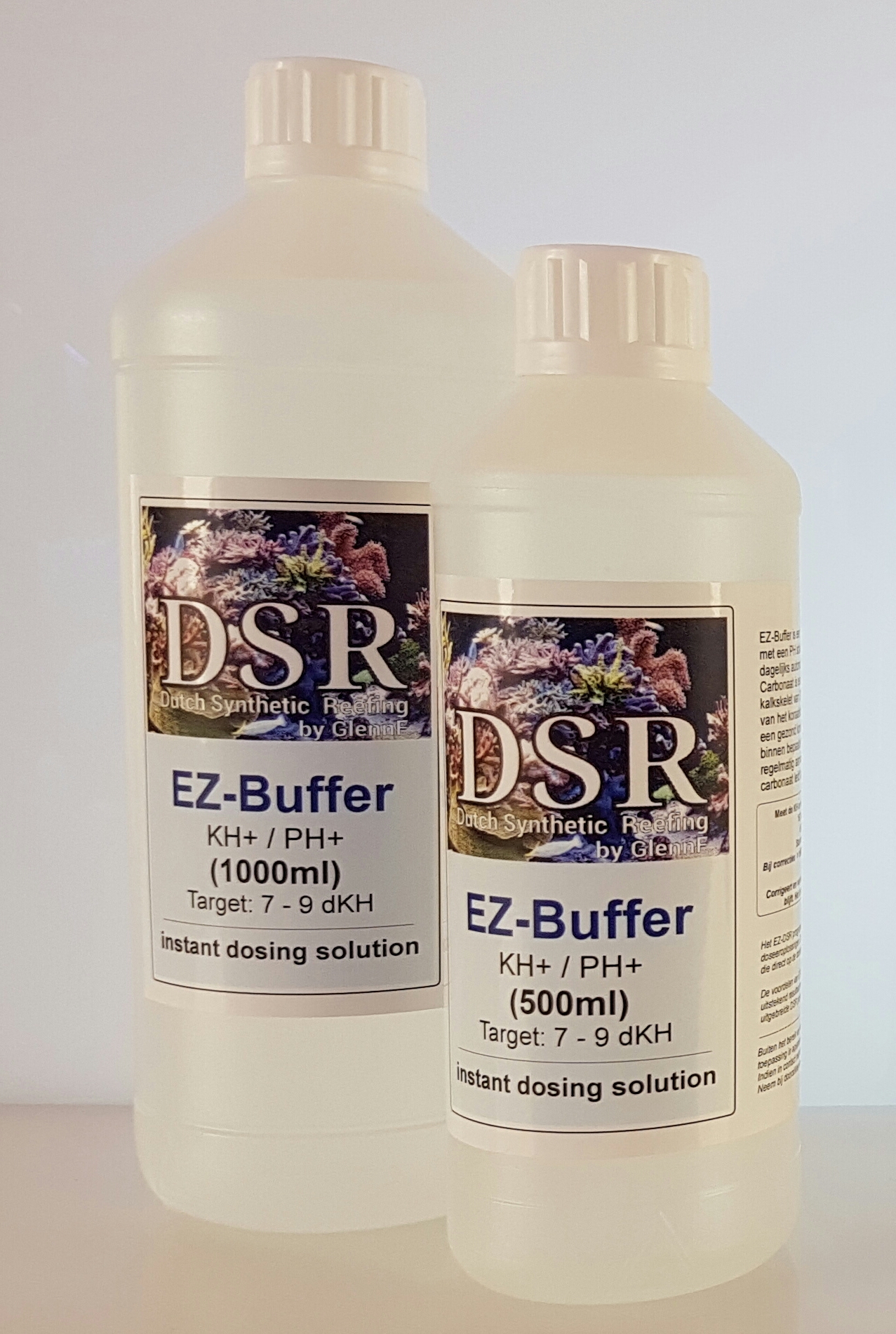 DSR EZ Buffer 1 L augmente rapidement le KH et le pH en aquarium marin