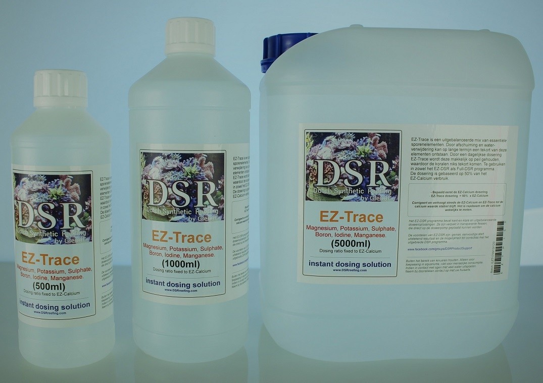 DSR EZ Trace 5 L supplément de Magnésium, Potassium, Sulfate, Bore, Iode et Manganèse pour aquarium récifal