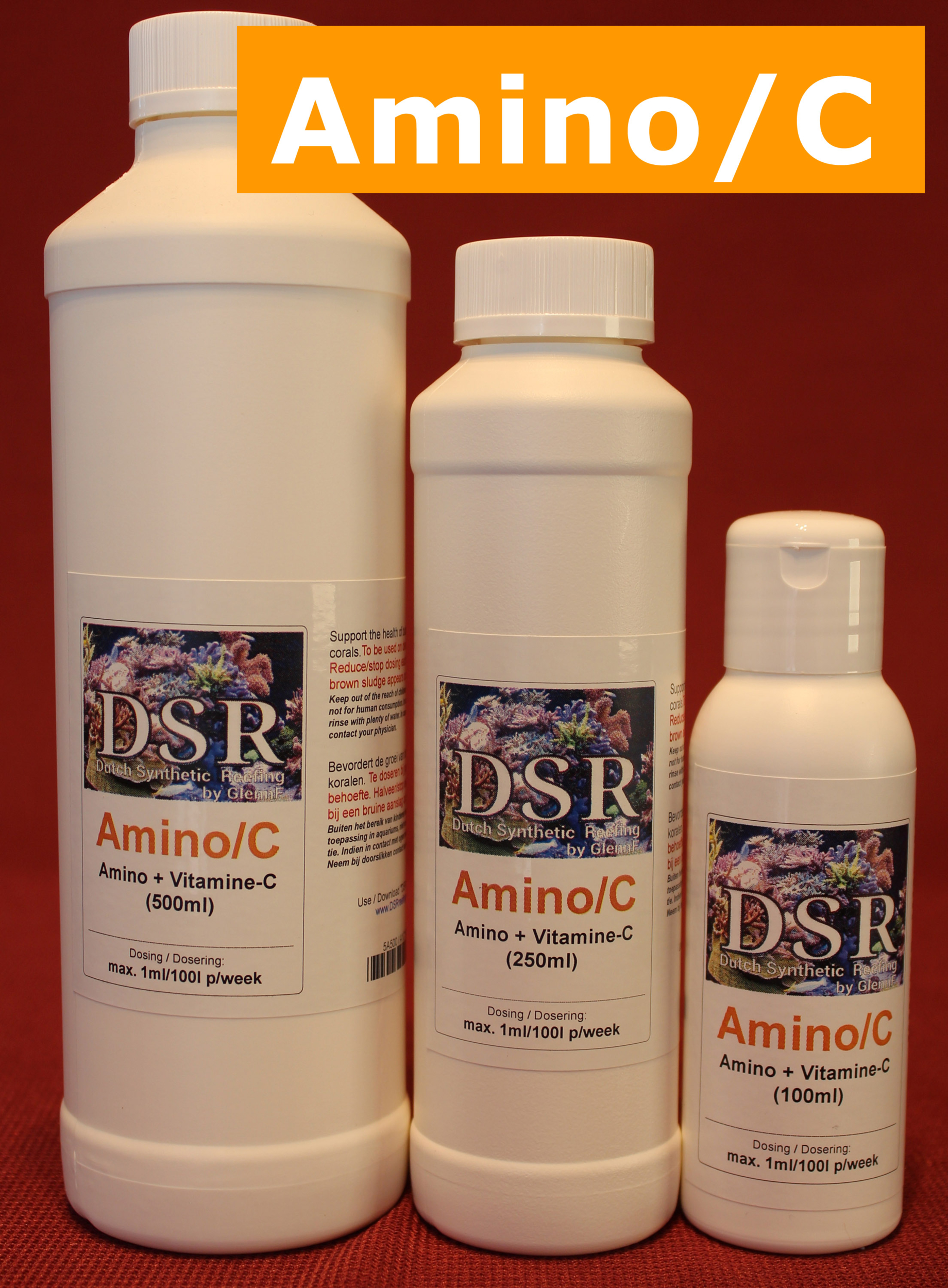 DSR Amino / C 250 ml complément d\'acides aminés et Vitamines C pour aquarium récifal