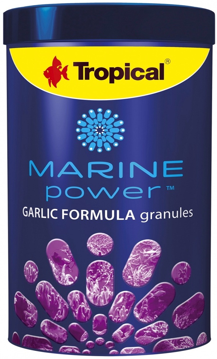 TROPICAL Marine Power Garlic Formula 1000 ml nourriture en granulés avec Ail pour poissons marins