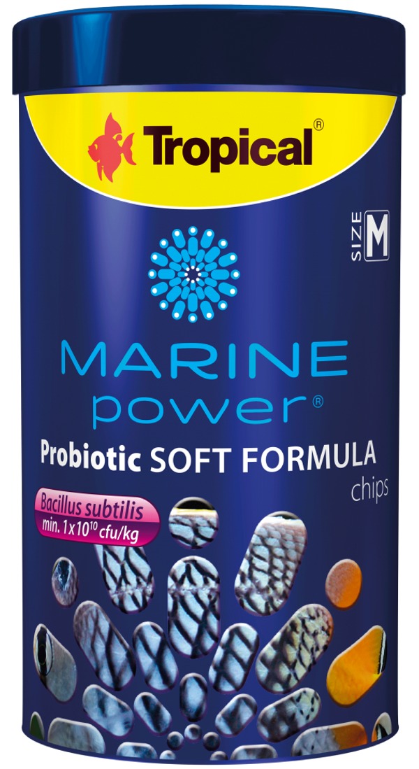 TROPICAL Marine Power Probiotic Soft Formula M 250 ml nourriture en granulés pour poissons marins de tailles moyennes