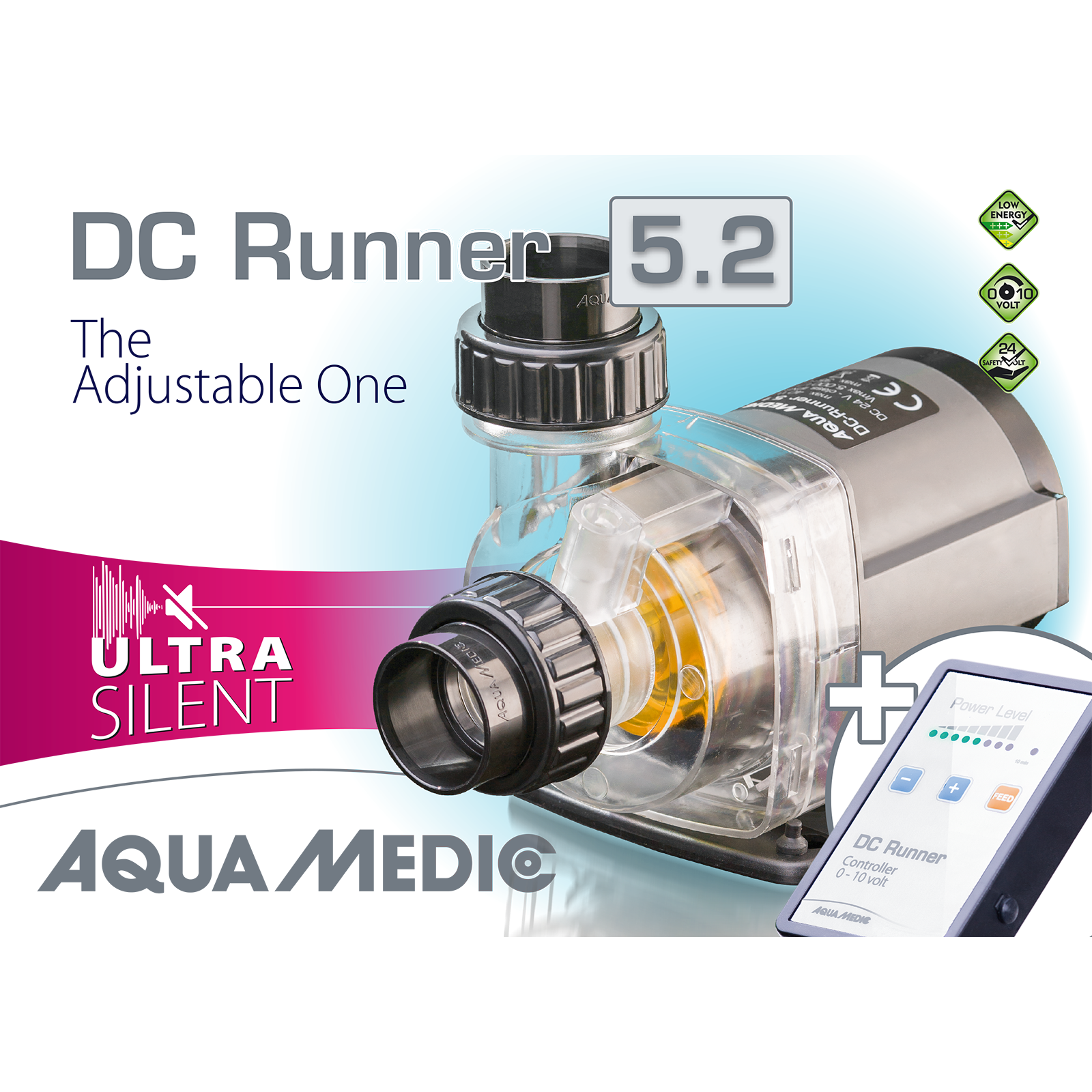 AQUA MEDIC DC Runner 5.2 Ultra Silent pompe 5000 L/h avec contrôleur