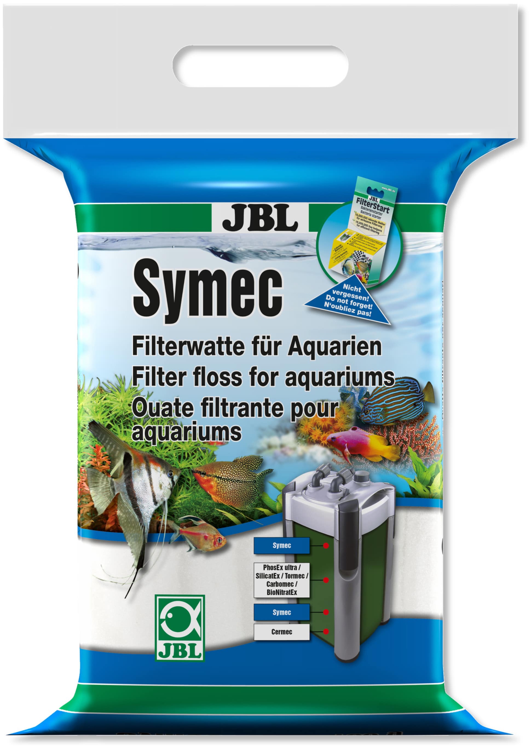 JBL Symec 100 gr. ouate filtrante fine haute qualité pour aquarium