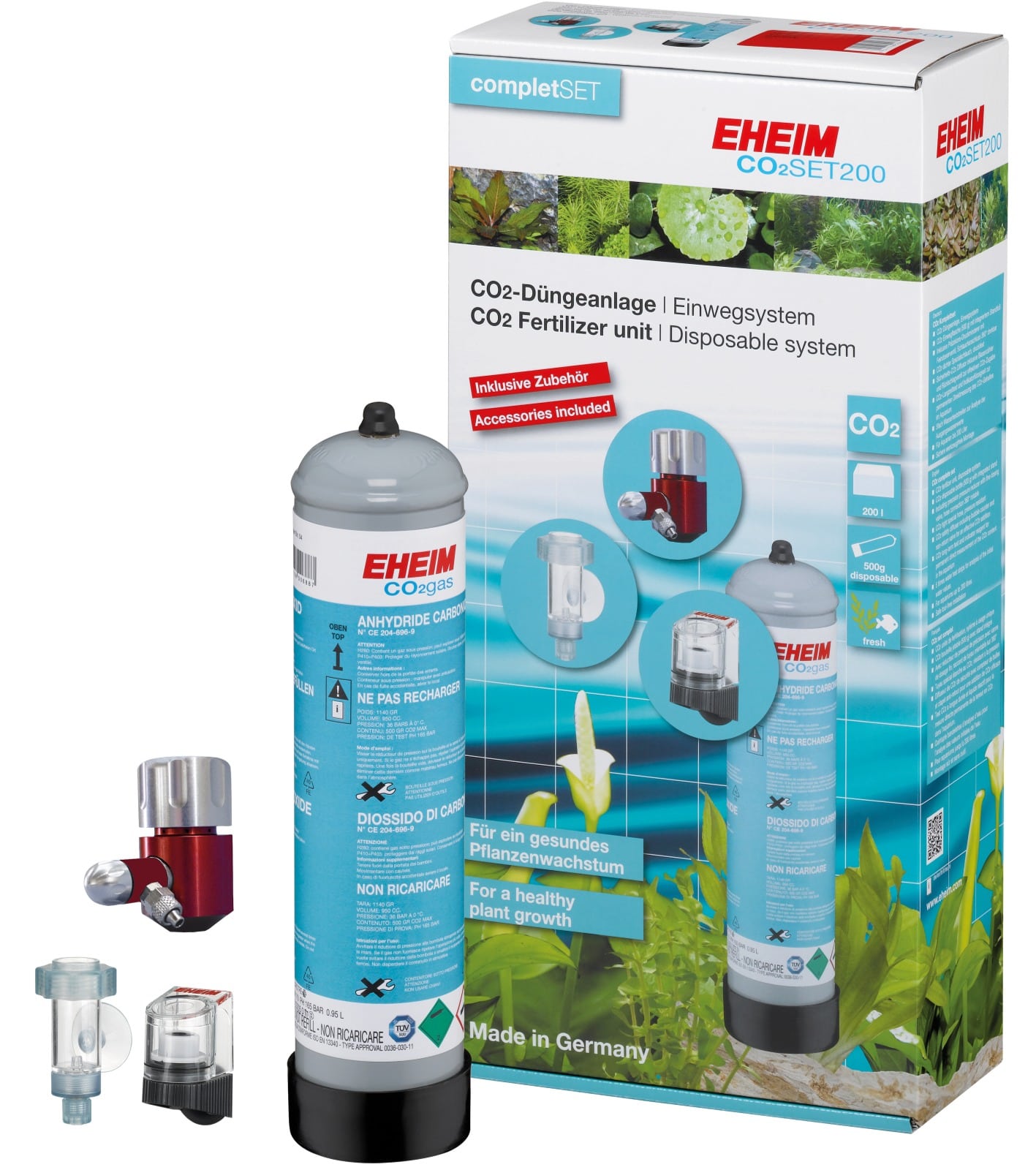 EHEIM CO2 Set 200 kit complet pour aquarium jusqu\'à 200 L