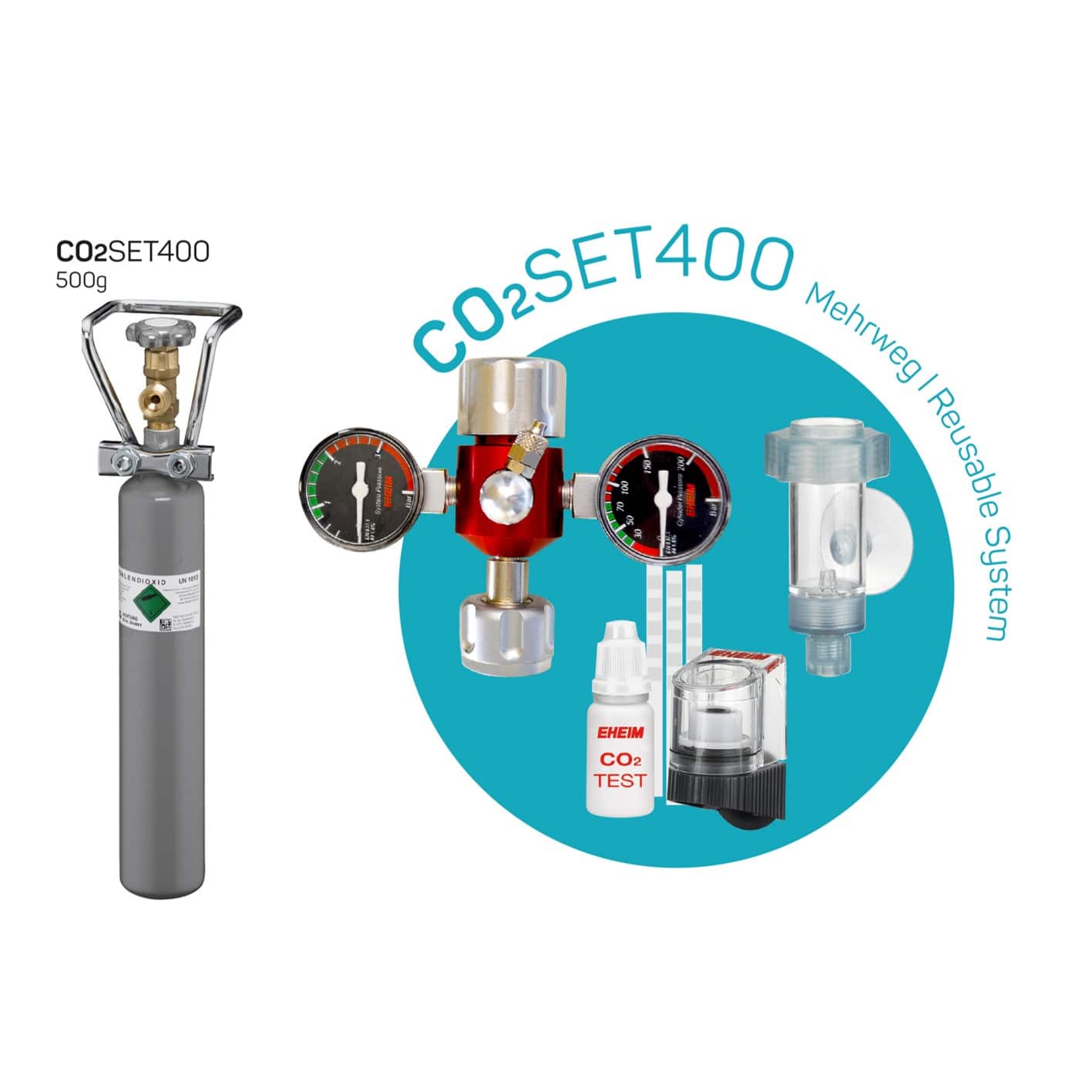 Kit Complet CO2 Pour Aquarium – Facile à Installer, Bouteille De 425 G, Idéal Jusqu’à 1000 Litres