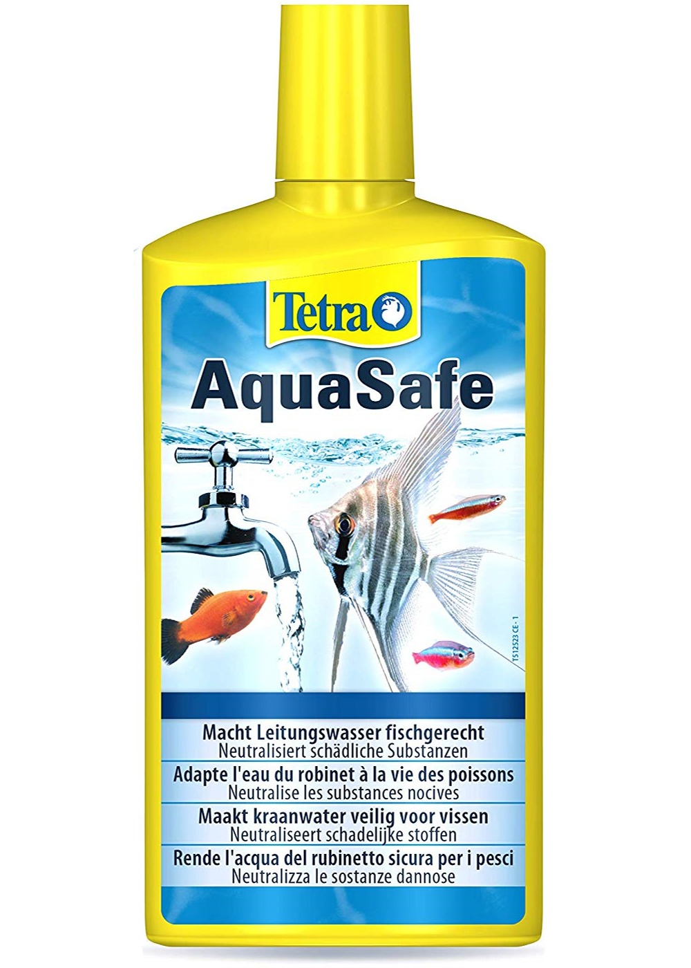 TETRA AquaSafe 500 ml conditionne l\'eau du robinet en une eau adaptée aux besoins des poissons. Traite jusqu\'à 1000 L