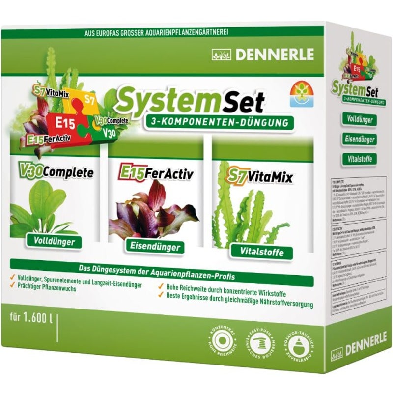 DENNERLE Perfect Plant SystemSet 50 ml kit pour 1600 L contenant les produits V30, S7, E16