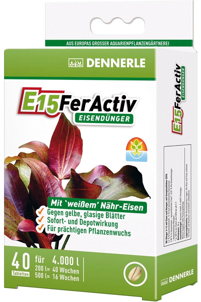 dennerle-e15-feractiv-40-comprimes-source-de-fer-blanc-concentre-pour-plantes-d-aquariums-traite-jusqu-a-4000-l