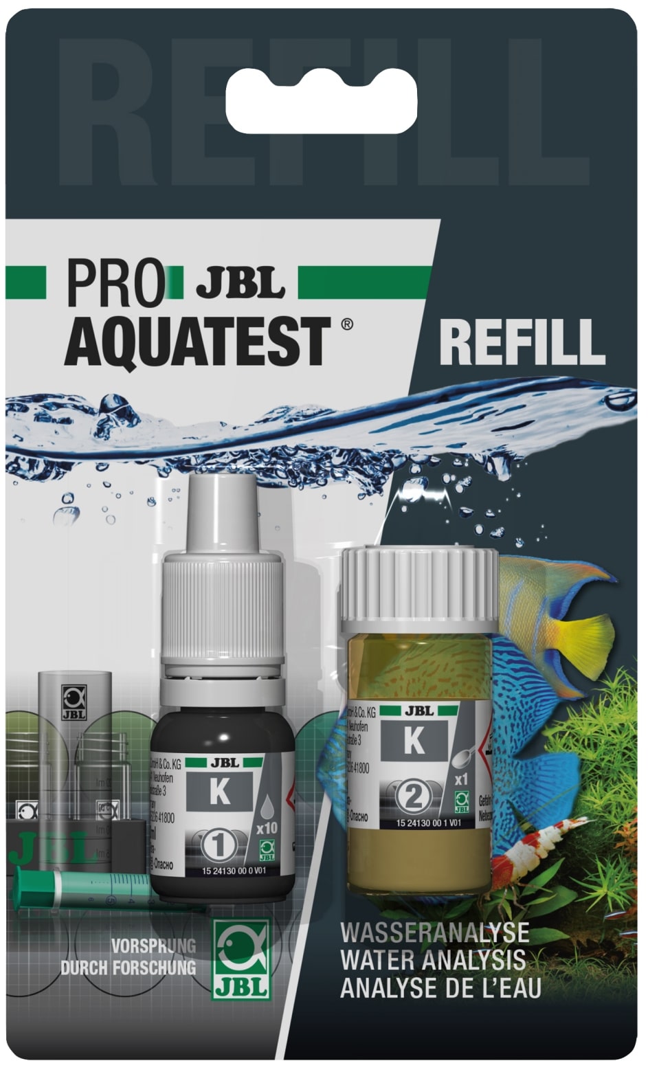 JBL Recharge ProAquaTest K pour nouveau et ancien kit de test Potassium