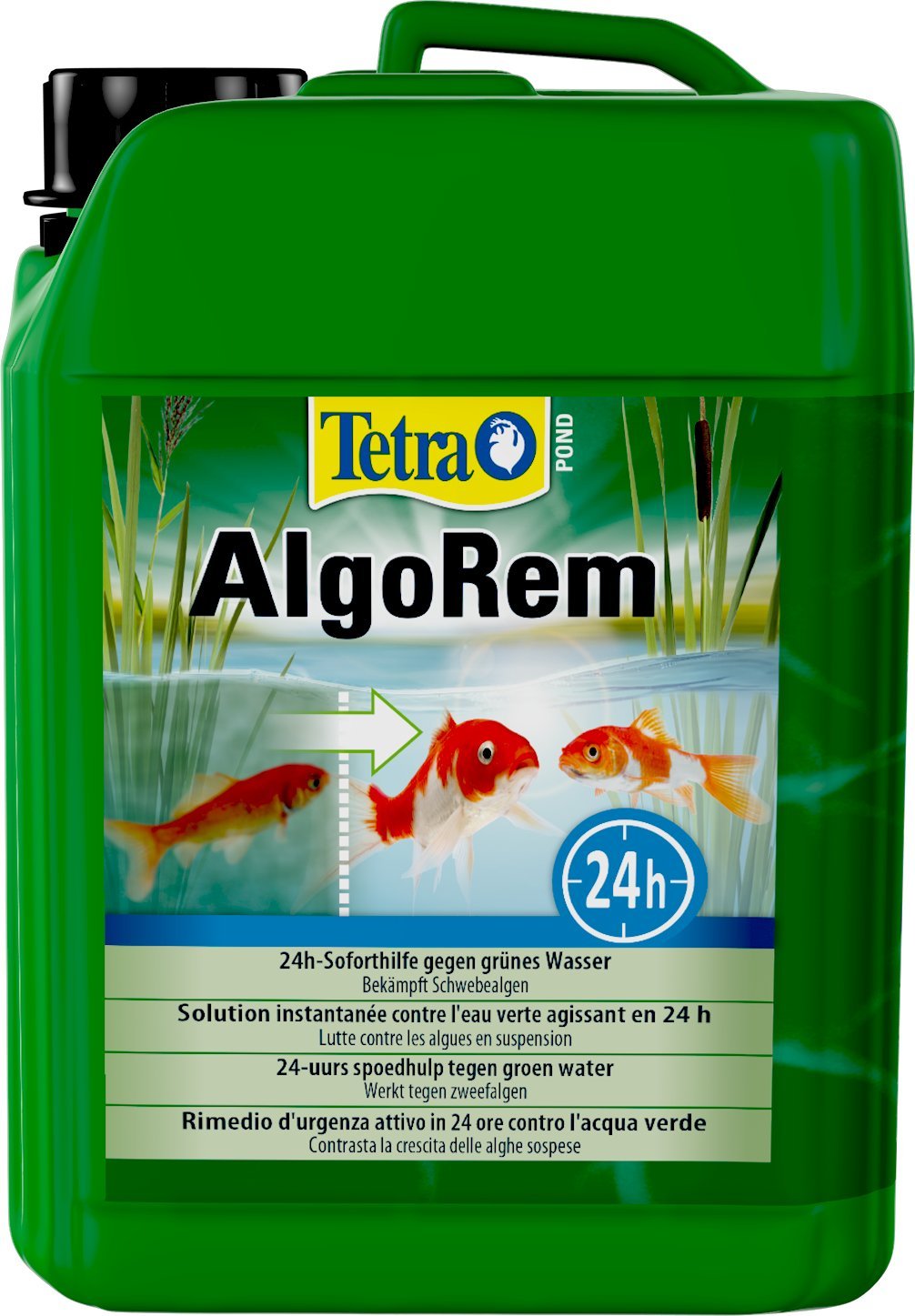 TETRA Pond AlgoRem 3L détruit les algues qui rendent l\'eau de votre bassin verte. Traite jusqu\'à 60000L