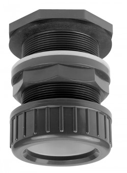 VDL Passe Paroi PVC avec écrou de serrage pour tube 32 mm et perçage 43 mm