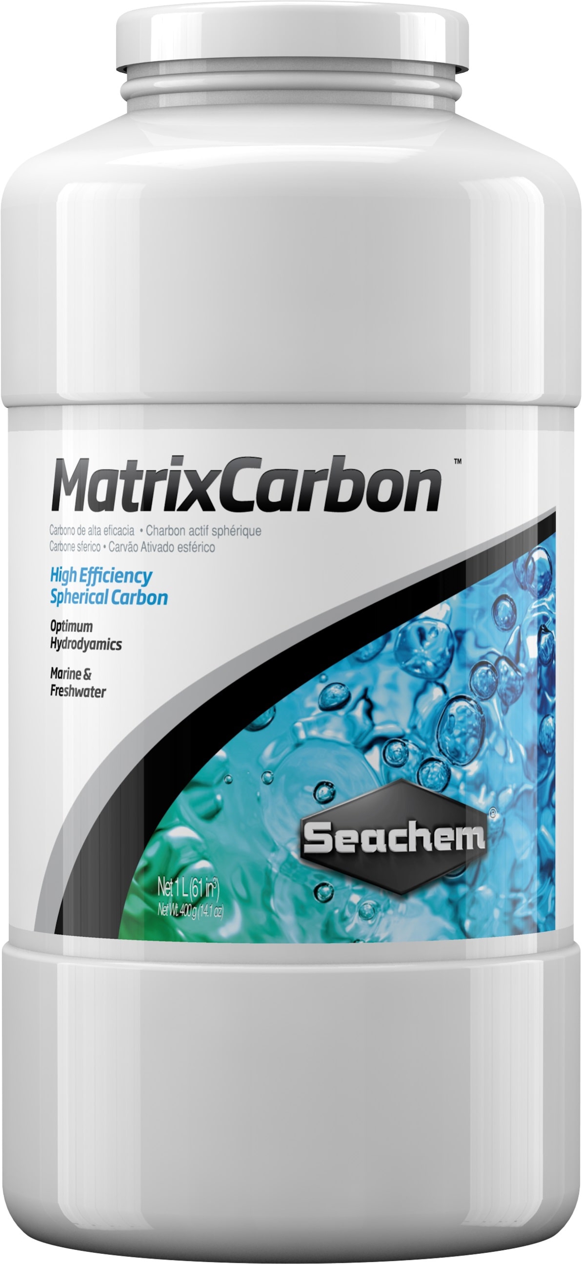 SEACHEM MatrixCarbon 1 L charbon actif sous forme de billes pour l\'élimination des substances toxiques en aquarium