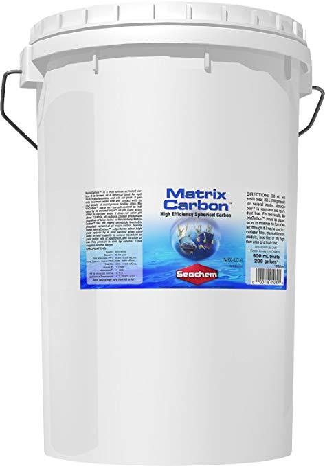 SEACHEM MatrixCarbon 20 L charbon actif sous forme de billes pour l\'élimination des substances toxiques en aquarium