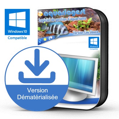 AQUARIOGEST Eau Douce version 4.10 logiciel complet de gestion d’aquariums