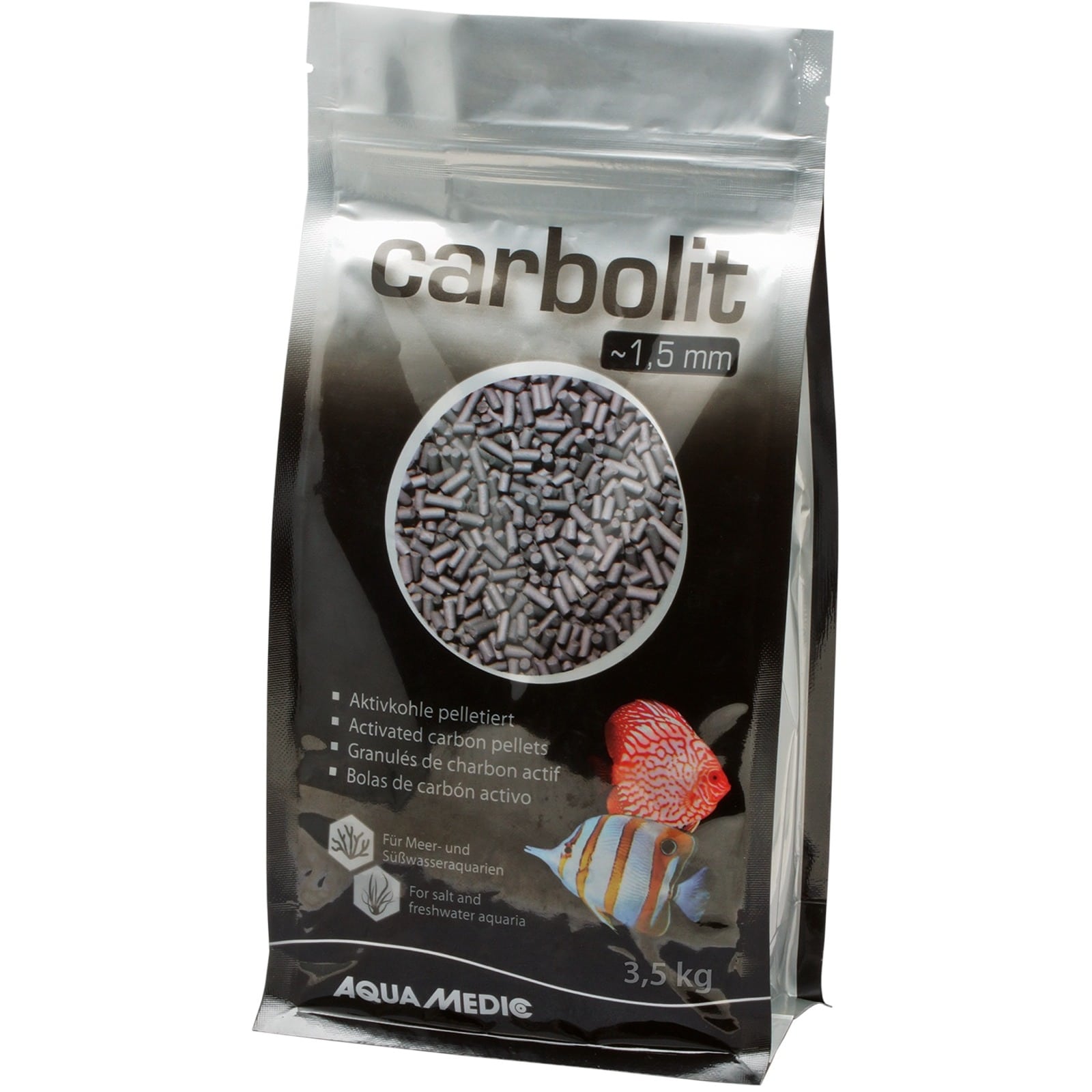 AQUA MEDIC Carbolit 3,5 Kg granulés de charbon actif diamètre 1,5 mm pour les aquariums d\'eau douce et d\'eau de mer