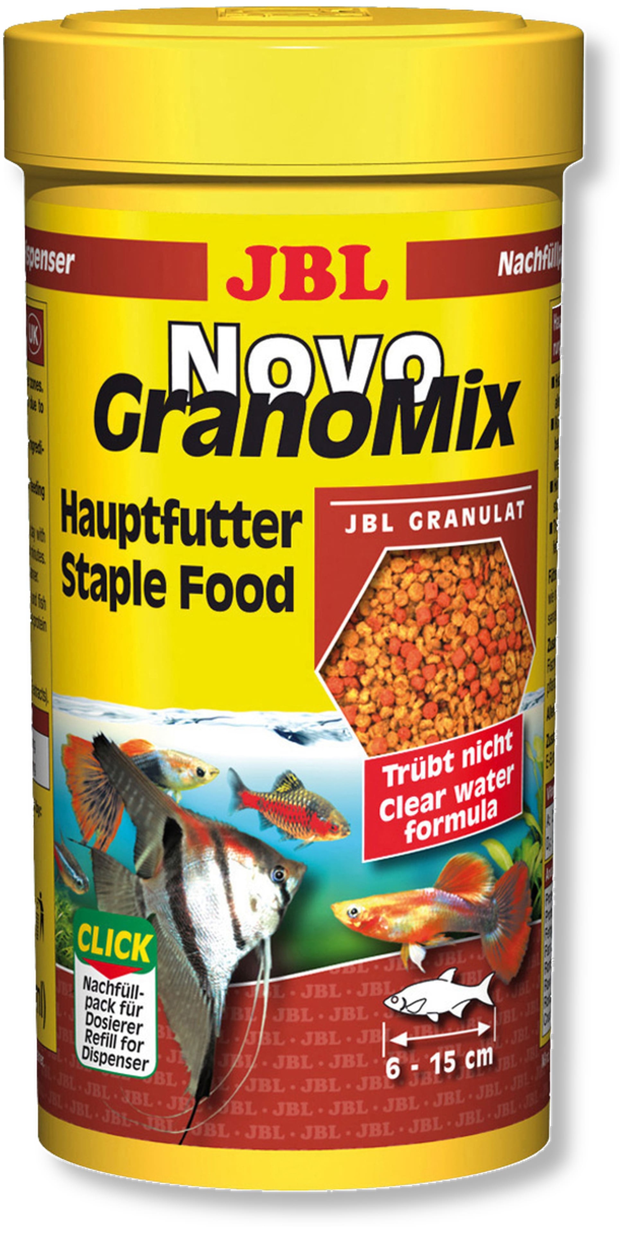 JBL NovoGranoMix Recharge 250 ml granulés pour petits poissons d\'aquarium d\'ornement