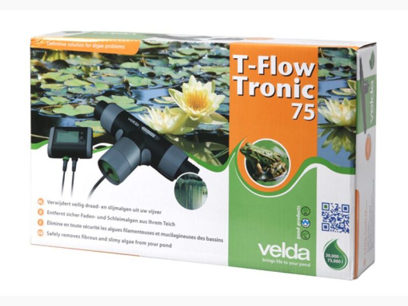 VELDA T- Flow Tronic 75 appareil anti-algues par impulsions électriques pour bassin de 20000 à 75000 L