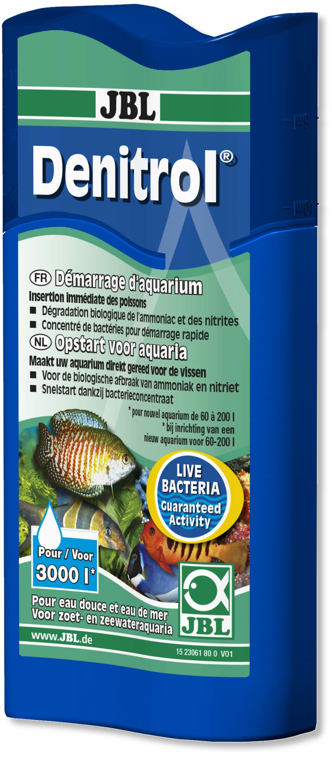 JBL Denitrol 100 ml bactéries dénitrifiantes pour un bon démarrage de votre aquarium d\'eau douce
