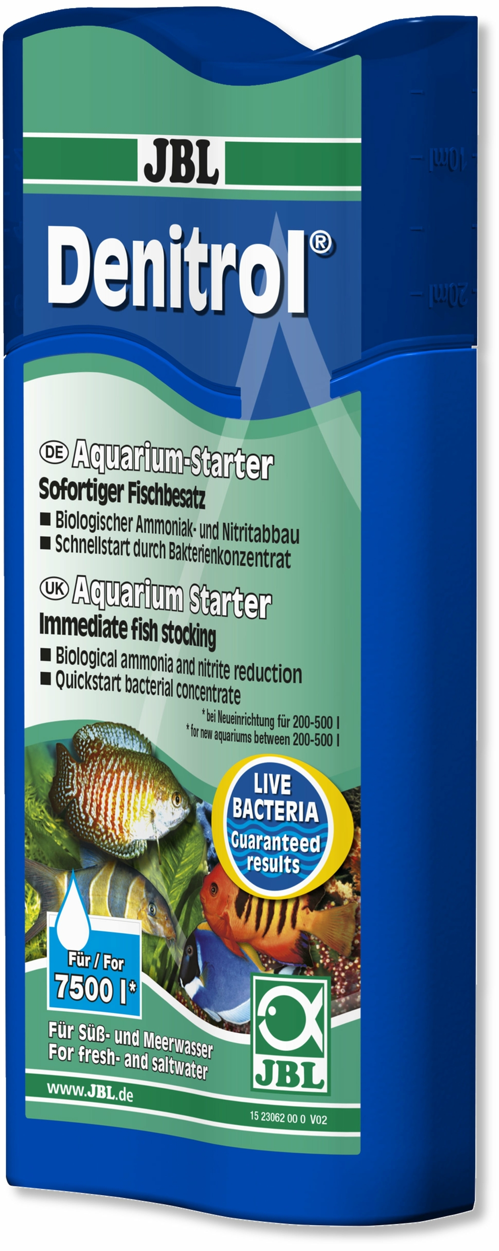 JBL Denitrol 250 ml bactéries dénitrifiantes pour un bon démarrage de votre aquarium d\'eau douce