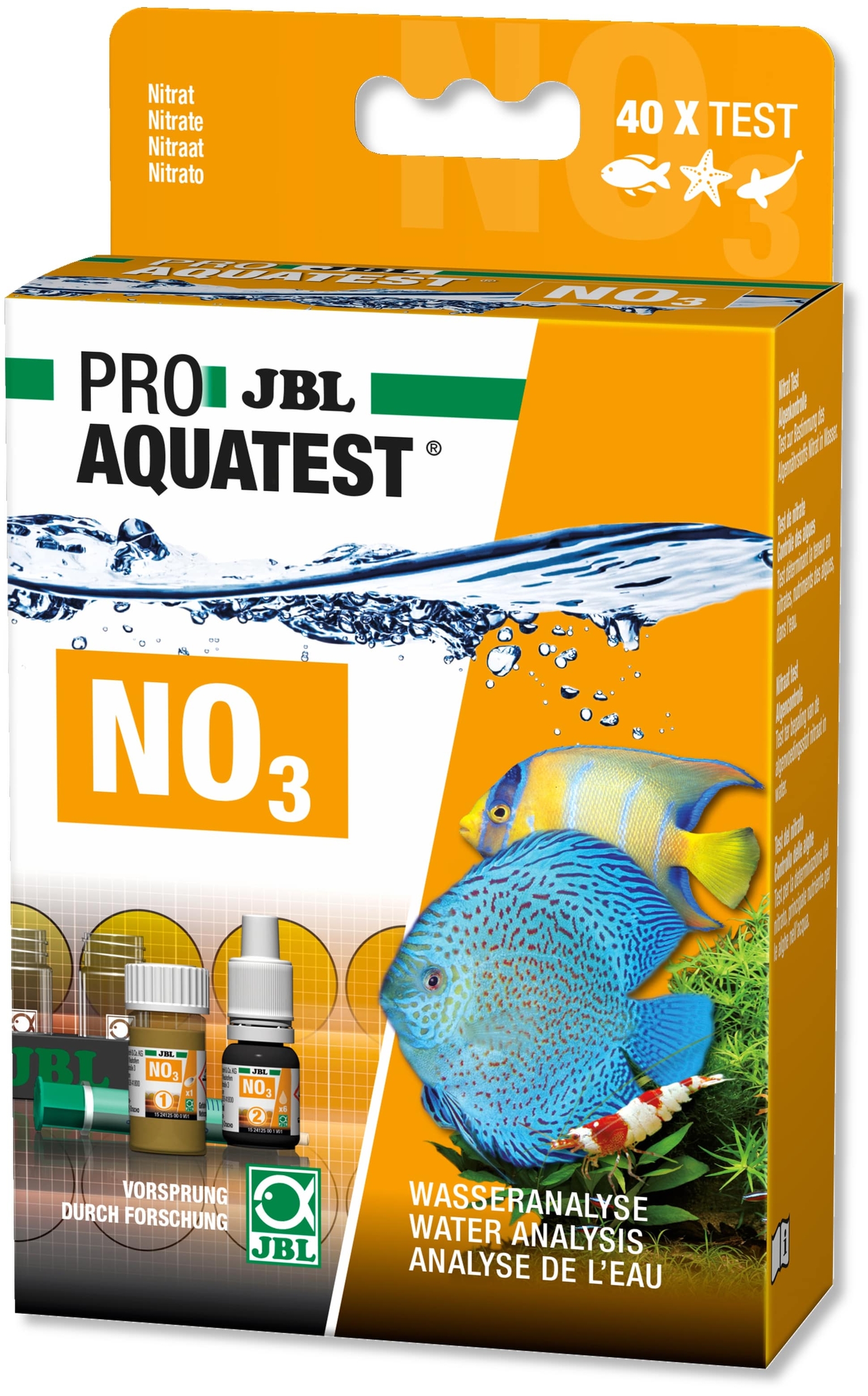 JBL ProAquaTest NO3 test Nitrate pour aquarium d\'eau douce, eau de mer et bassin