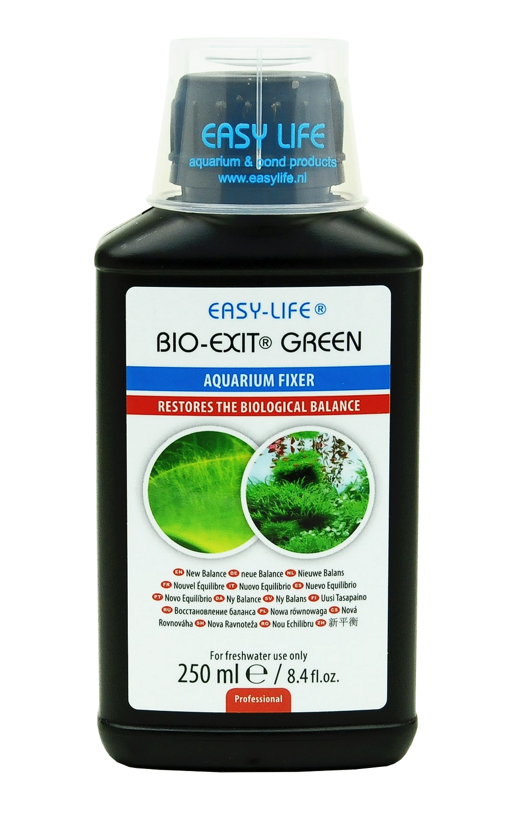 EASY-LIFE Bio-Exit Green 250 ml traitement de rééquilibrage biologique pour aquarium d\'eau douce