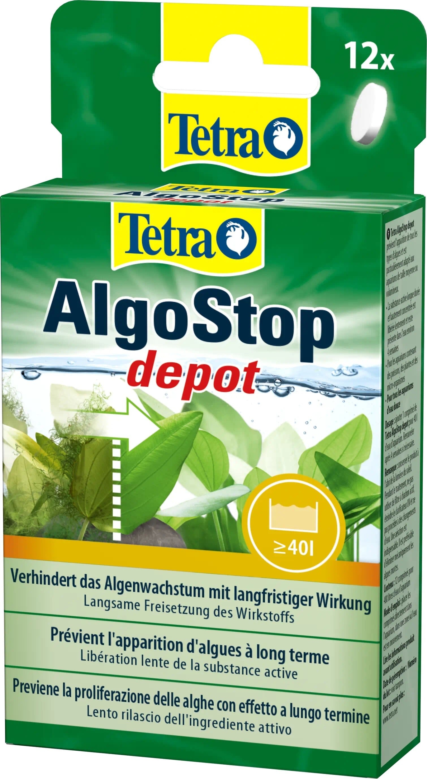 TETRA AlgoStop Depot 12 comprimés traitement de fond, en comprimés contre les algues en aquariums d\'eau douce