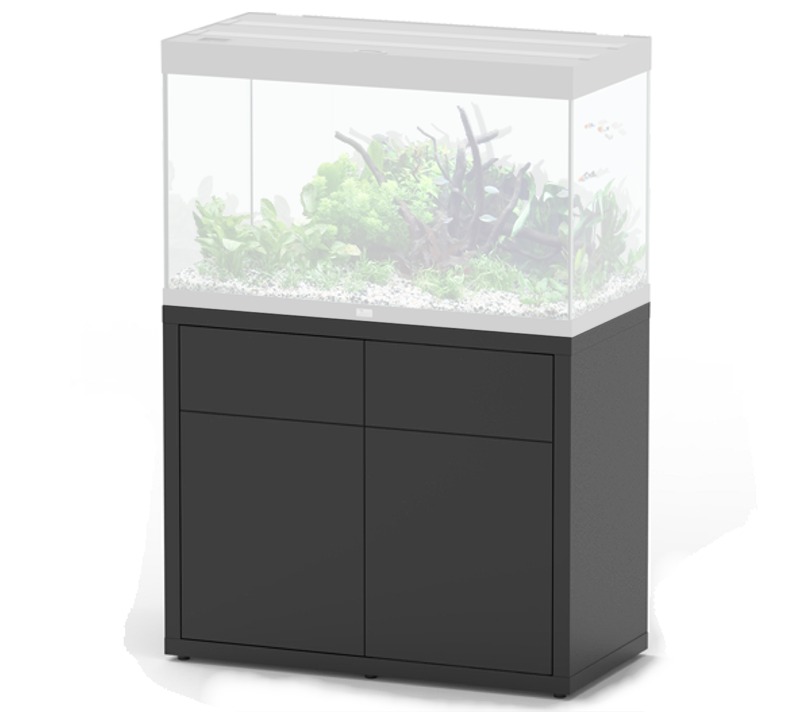 AQUATLANTIS Meuble Sublime 100 x 50 x 83 cm Noir Haute Brillance pour aquarium