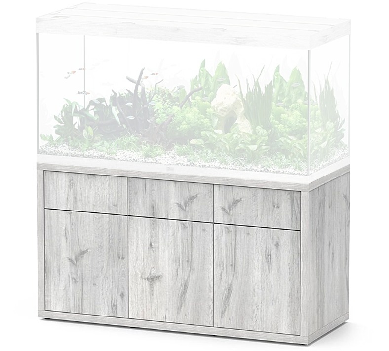 AQUATLANTIS Meuble Sublime 150x60 Chêne Blanc pour aquarium