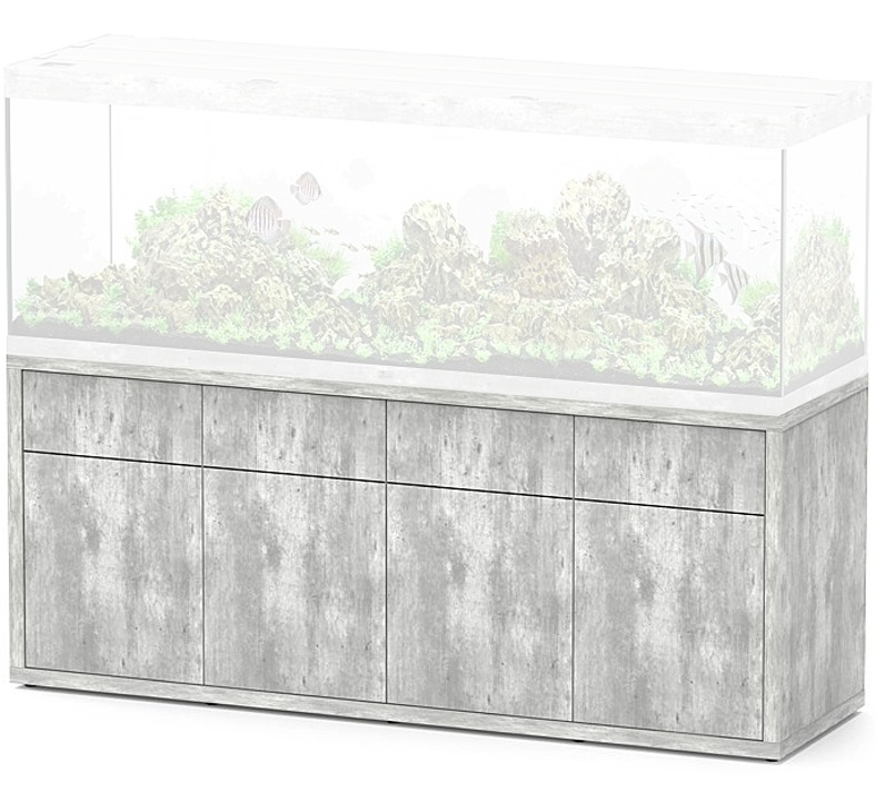 AQUATLANTIS Meuble Sublime 200x60 Béton pour aquarium
