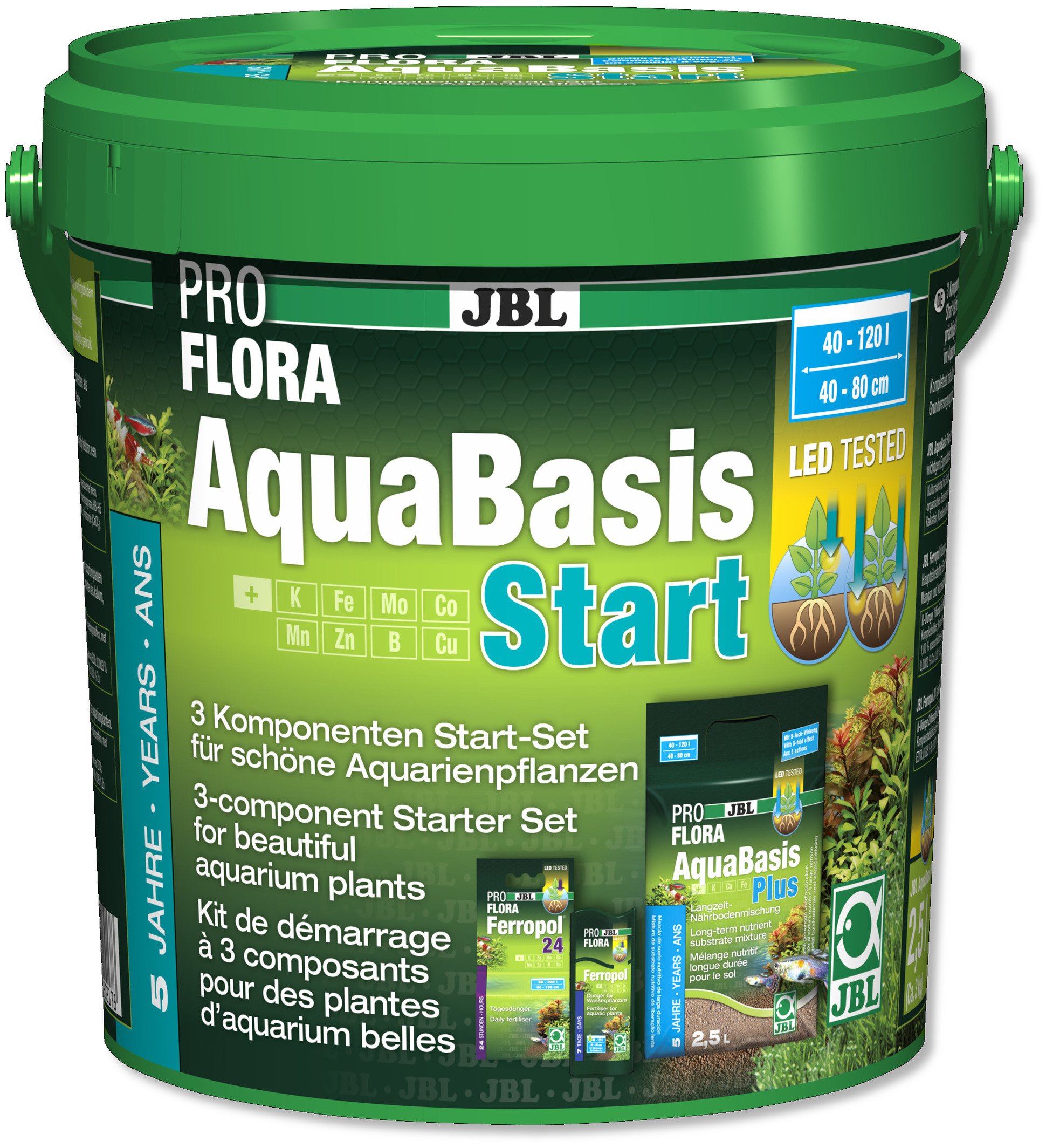 JBL ProFlora AquaBasis Start 100 set de démarrage à 3 composantes pour aquarium de 50 à 100 L