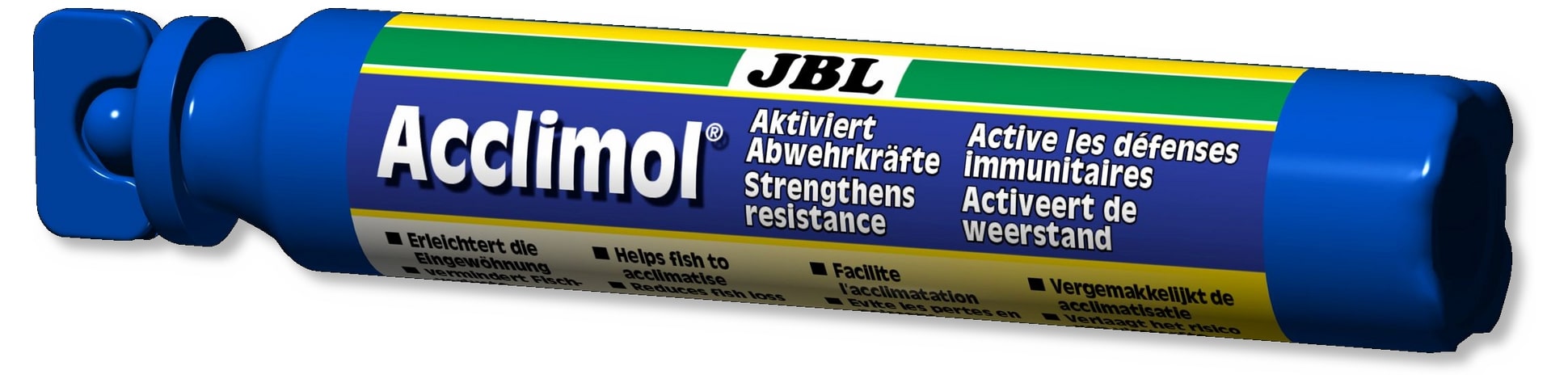 JBL Acclimol 50 ml réducteur de stress pour l\'acclimatation de nouveaux poissons. Traite entre 60 et 200 L d\'eau