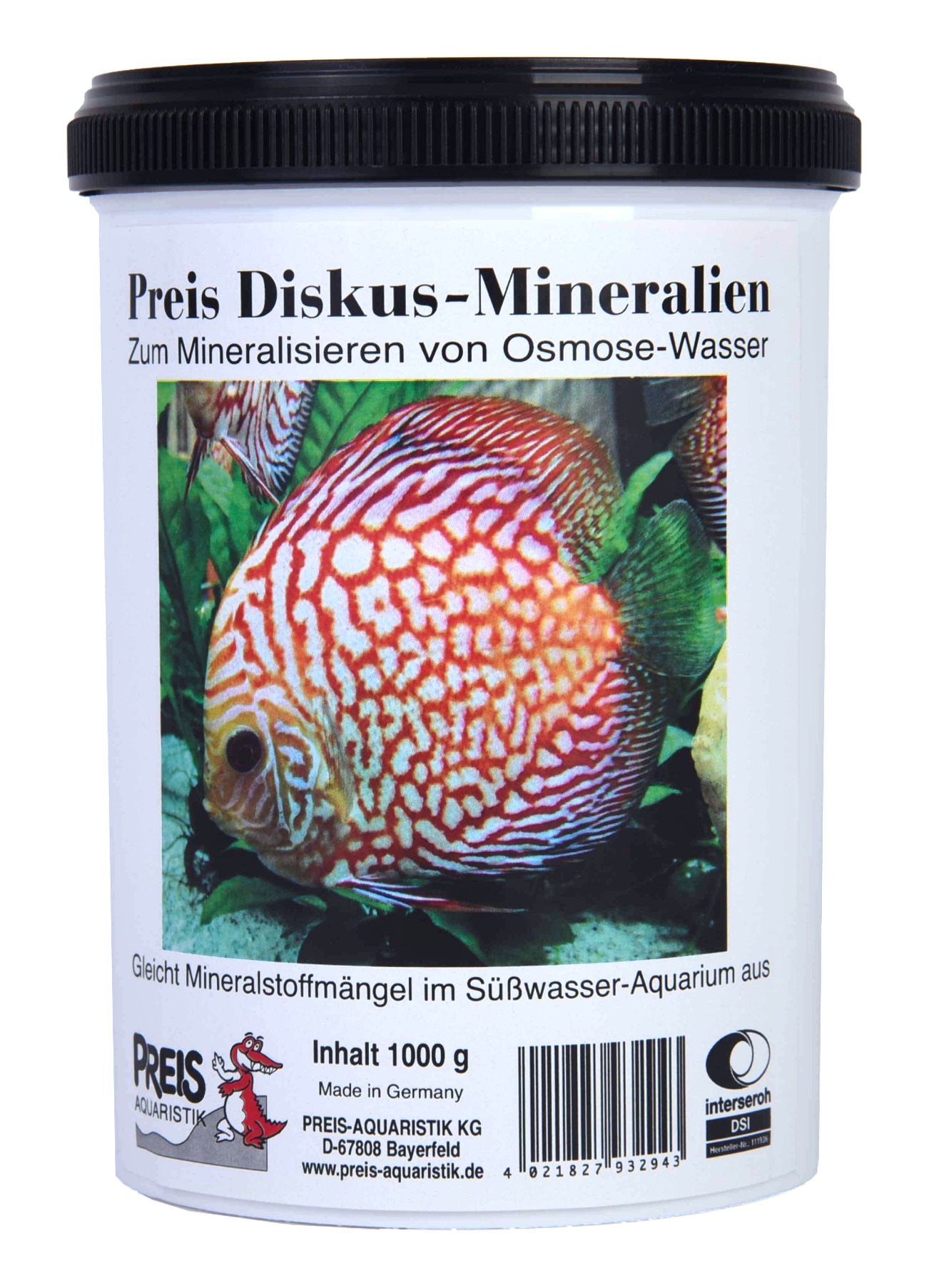 PREIS Sel Minéral Discus 1 kg pour la minéralisation de l\'eau osmosée dans les aquariums de Discus