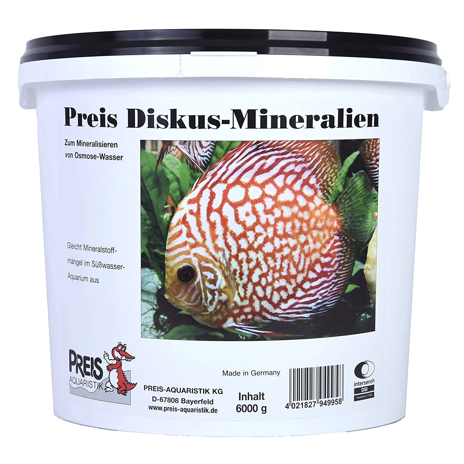 PREIS Sel Minéral Discus 6 kg pour la minéralisation de l\'eau osmosée dans les aquariums de Discus
