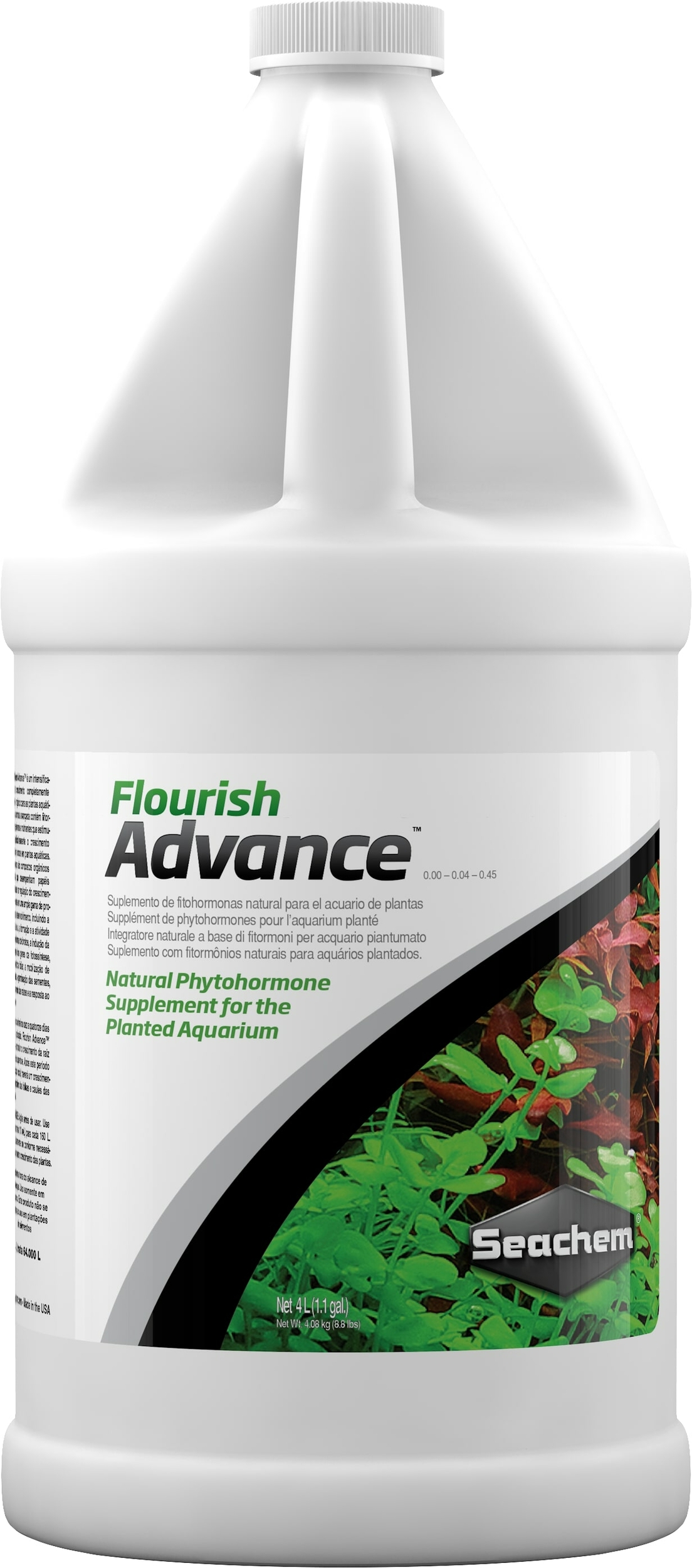 SEACHEM Flourish Advance 4 L supplément de phytohormones naturelles pour booster la croissance des plantes