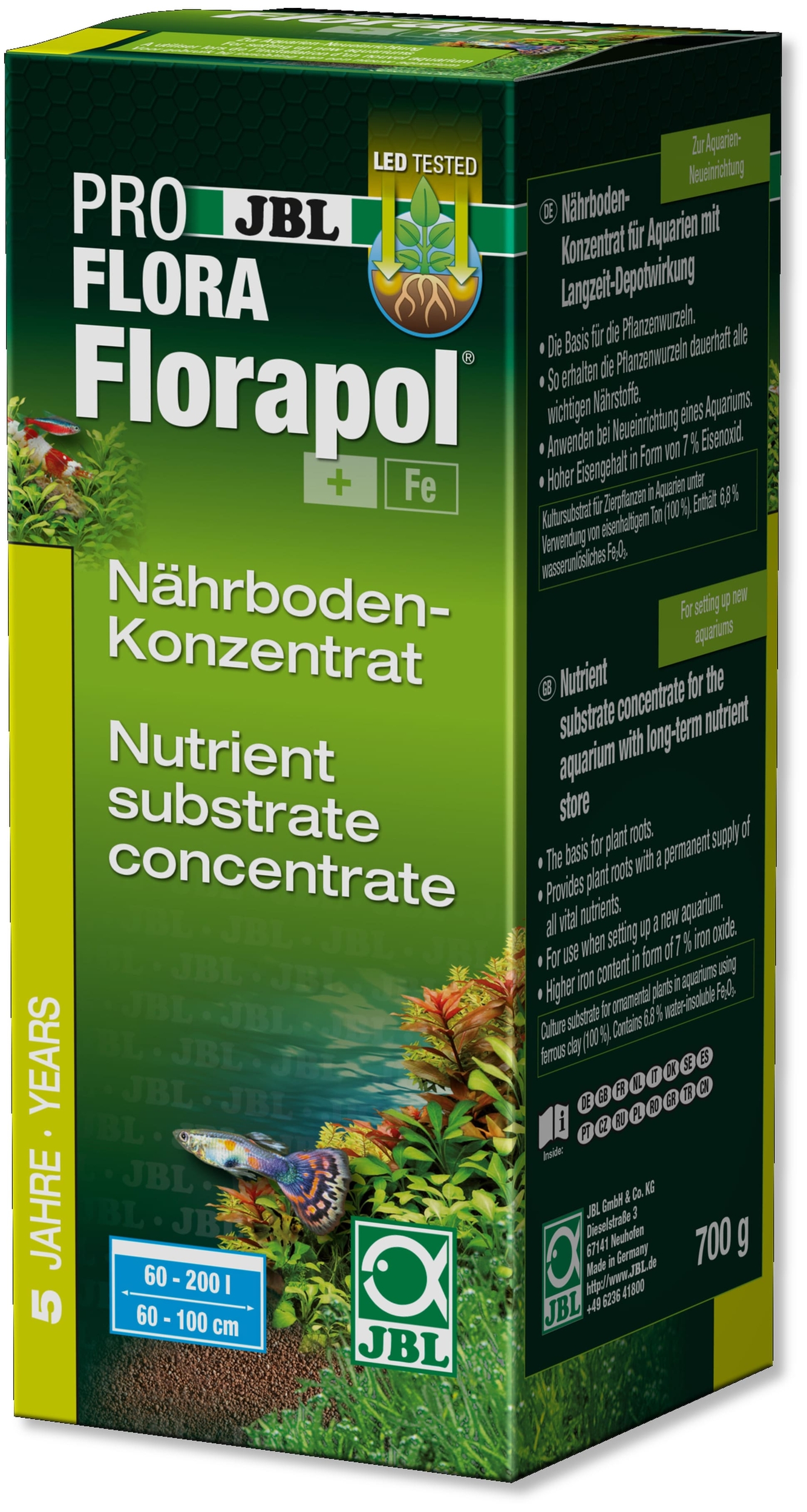 JBL Florapol 700 gr. engrais de sol longue durée pour aquariums d\'eau douce de 60 à 200 L